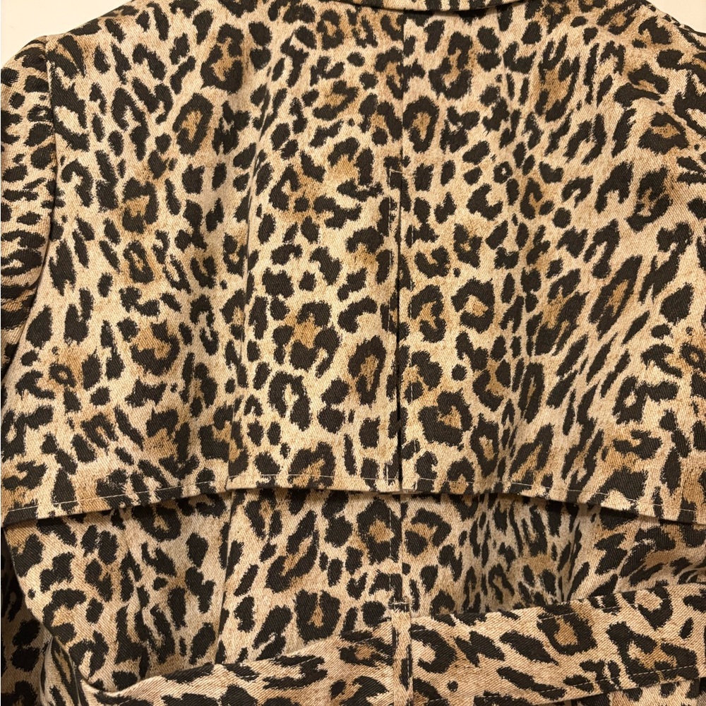 J.Crew Collection Leopard Tailored Trench Coat - Picture 10 of 10